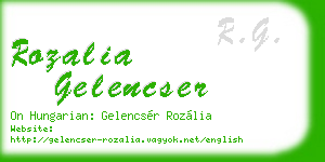 rozalia gelencser business card