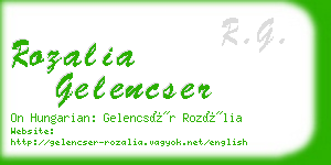rozalia gelencser business card